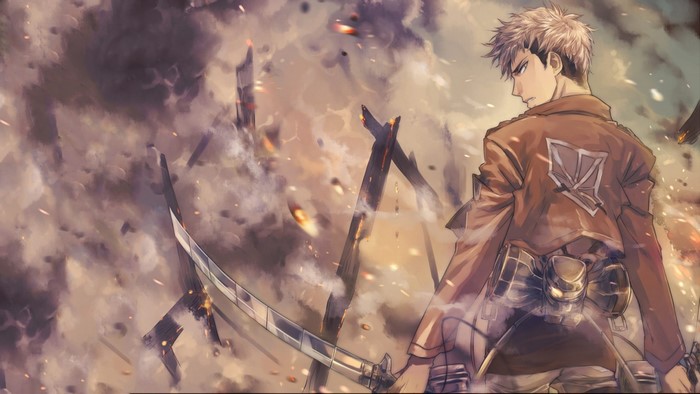 Jean Kirstein from Attack on Titan in a battle