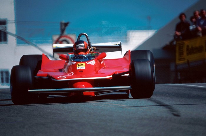 Gilles Villeneuve driving a Ferrari Formula 1 car