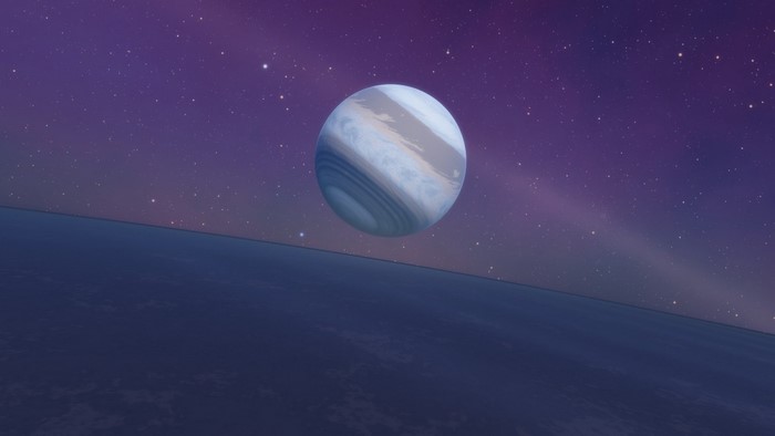 Planet in outer space with stars