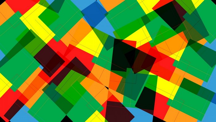 Abstract colorful overlapping geometric shapes