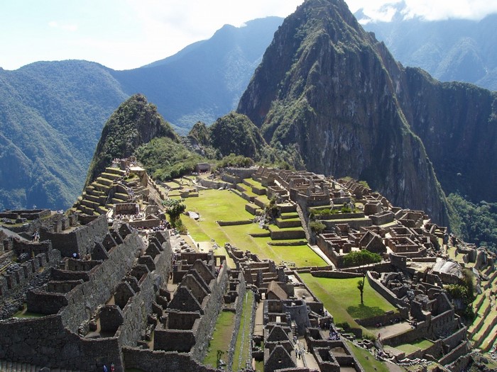 Machu Picchu ancient Inca citadel in the Andes Mountains