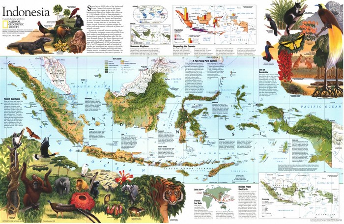 National Geographic Map of Indonesia