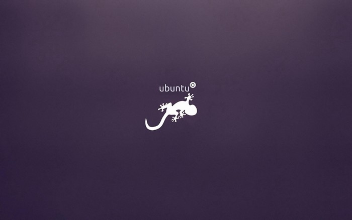 Ubuntu logo with a white lizard