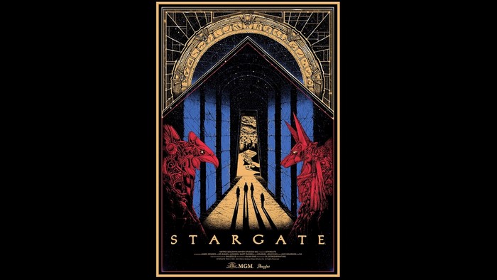 Stargate movie poster with Egyptian-inspired art