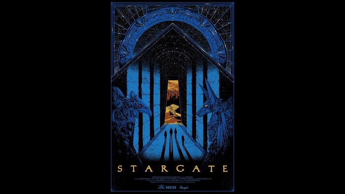 Stargate movie poster with Egyptian-inspired art