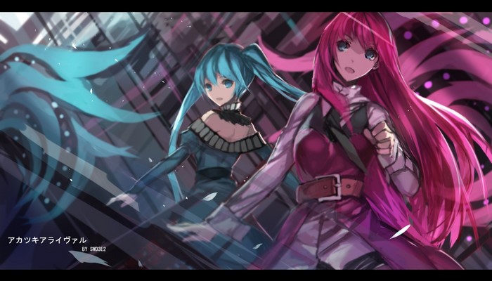 Hatsune Miku and Megurine Luka from Vocaloid