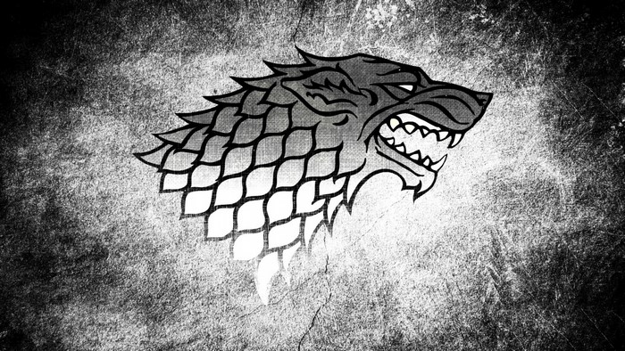 House Stark sigil drawing on a textured background