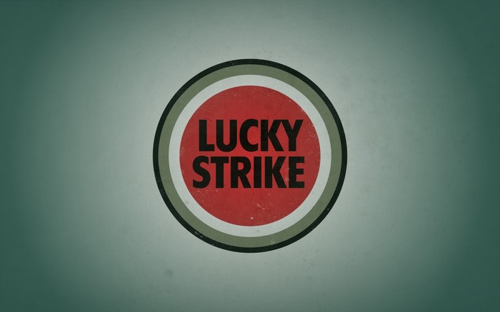 Lucky Strike logo on a textured background