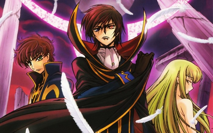 Code Geass: Lelouch and Suzaku with C.C.