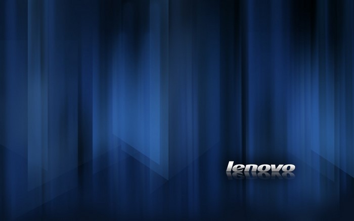 Lenovo logo on abstract blue background