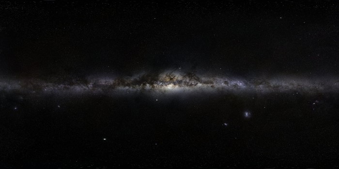 The Milky Way galaxy in outer space with stars