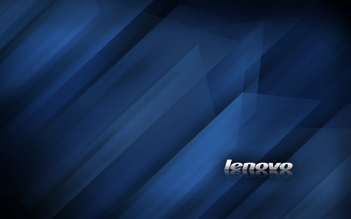 Lenovo logo on abstract blue background