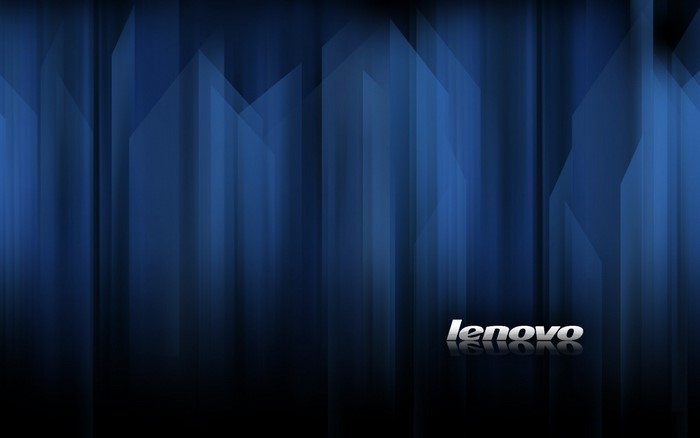 Lenovo logo on abstract blue background