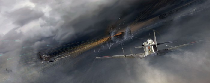 World War II aerial combat with Supermarine Spitfires