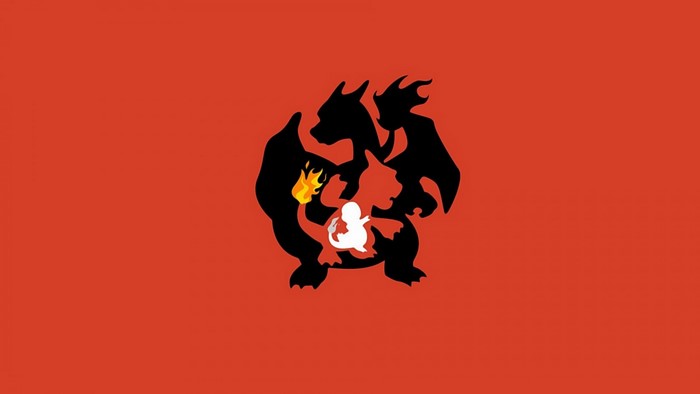 Charizard, Charmeleon, and Charmander evolution from Pokemon