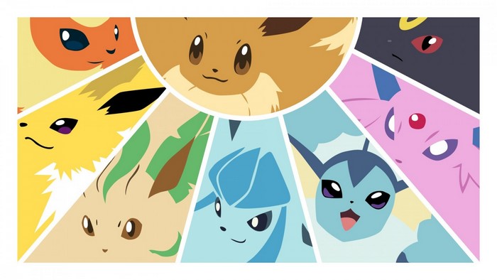 Eevee and its evolutions illustration