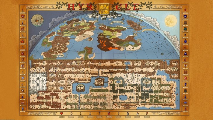 Map of Hyrule from The Legend of Zelda