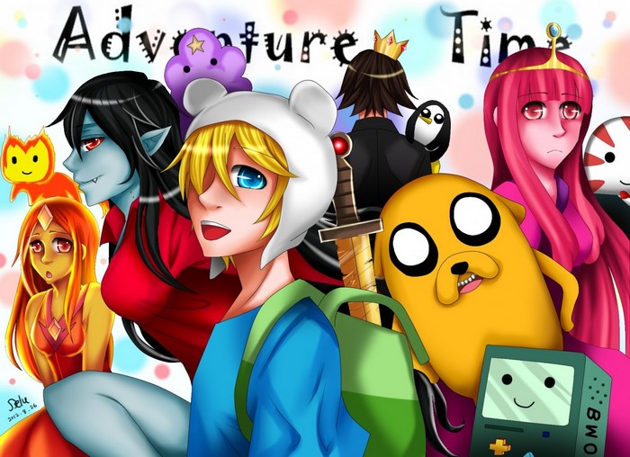 Adventure Time characters illustration