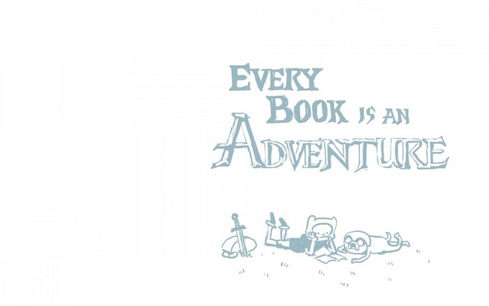 Adventure Time text and characters drawing