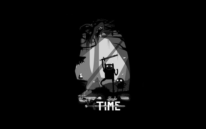 black, illustration, monochrome, Adventure Time, darkness, screenshot ...