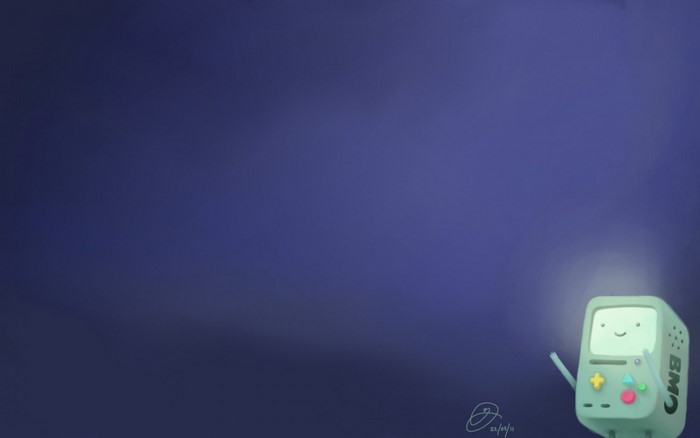 BMO from Adventure Time with lens flare