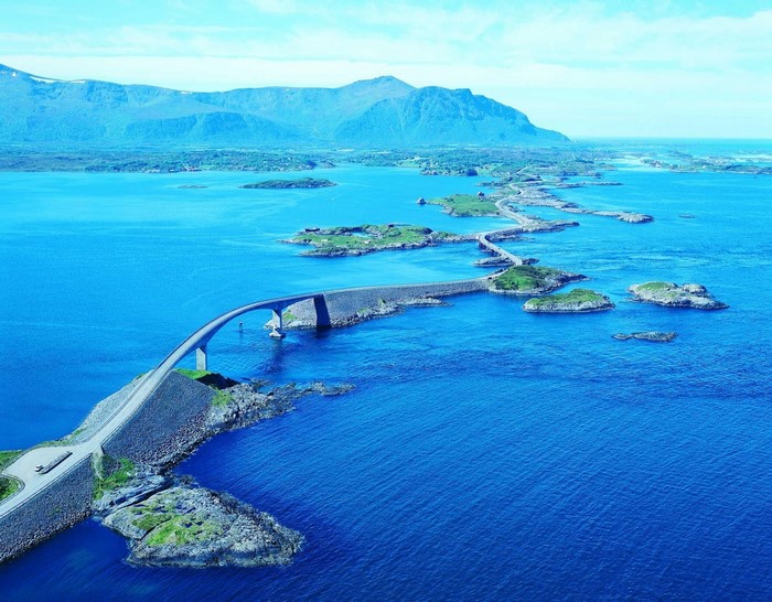 Atlanterhavsveien bridge connecting islands in Norway