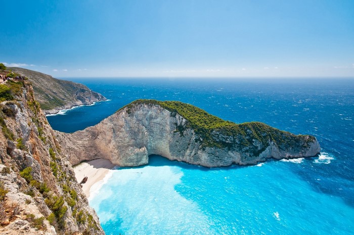 Breathtaking Coastal Cliff and Beach in Greece