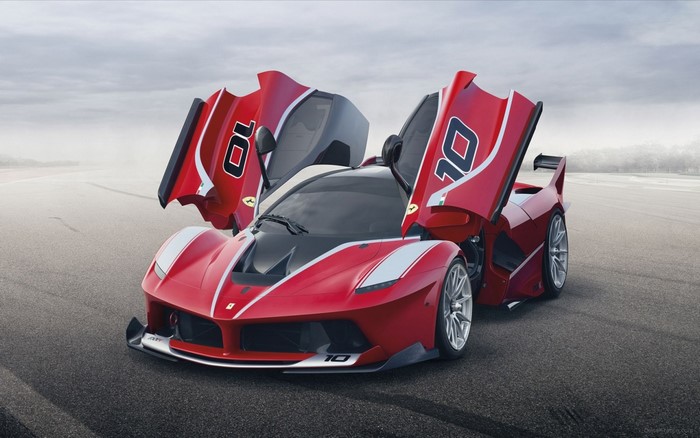 Ferrari FXX K with doors open