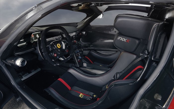 Interior of a Ferrari FXX K sports car
