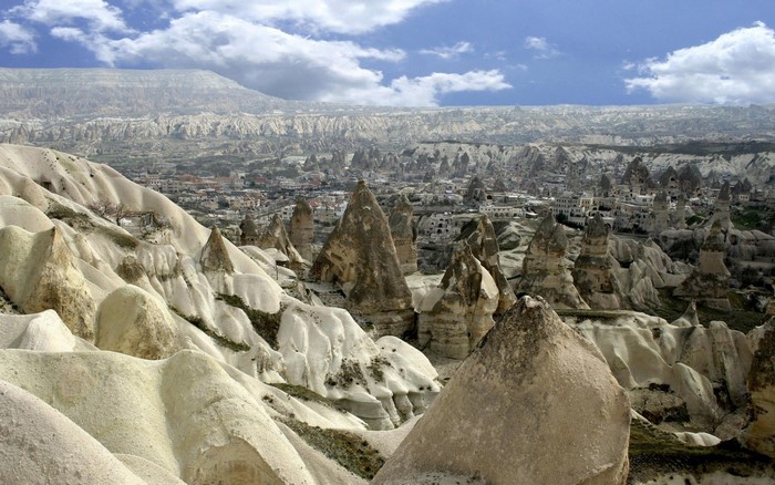 Cappadocia landscape with fairy chimneys and rock formations