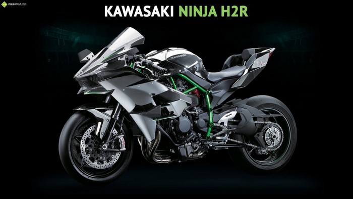 Kawasaki Ninja H2R Superbike in Black and Silver
