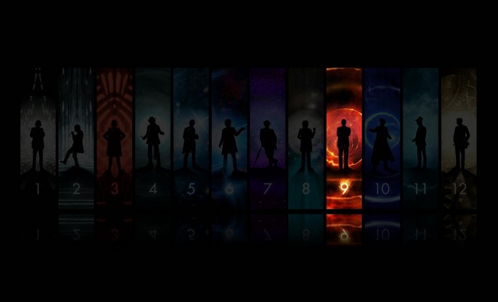 Doctor Who Silhouettes with Numbers