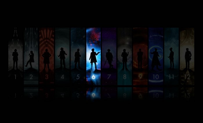 Doctor Who Silhouettes of the Doctors