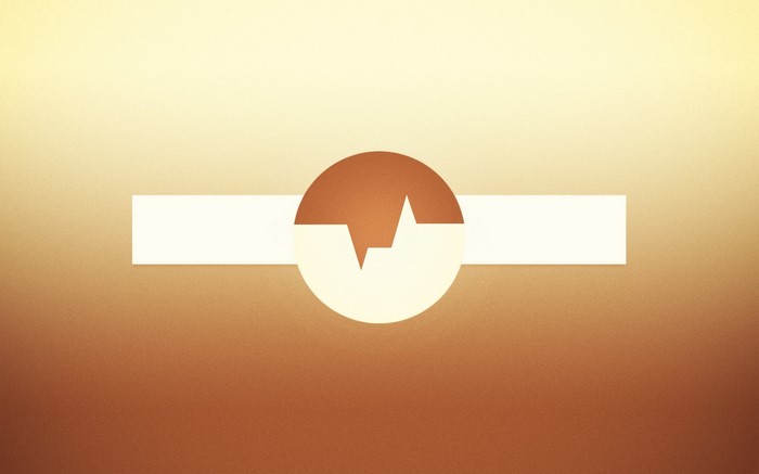 Abstract logo with circle and line