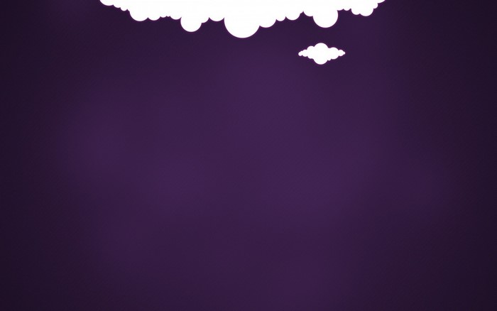 White clouds on purple background illustration
