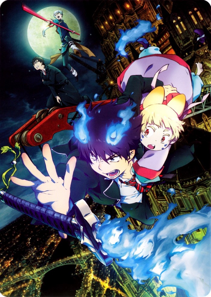 Okumura Rin and friends from Blue Exorcist