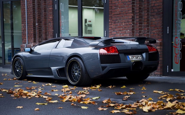 Gray Lamborghini Murcielago with Edo Competition body kit