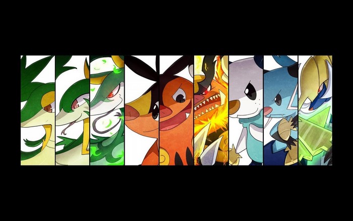 Pokemon characters illustration