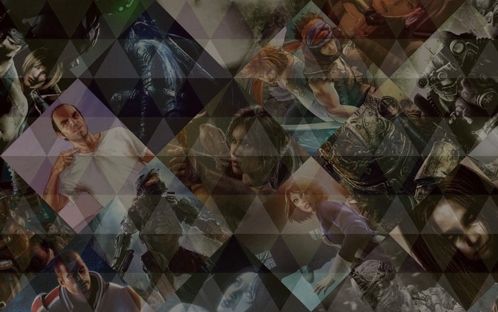 Collage of video game characters including Trevor, Master Chief, and Lara Croft