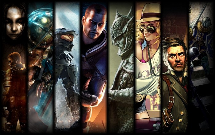 Video game characters montage