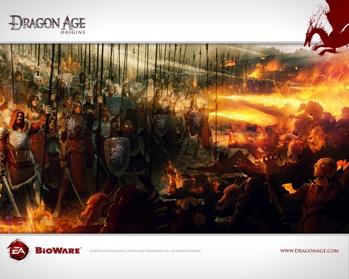 Dragon Age Origins battle scene