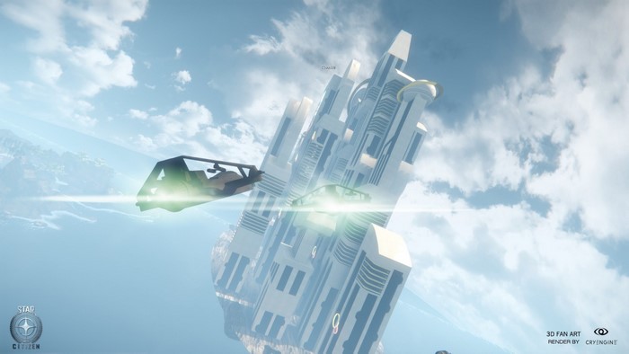 Star Citizen 3D Fan Art of Futuristic Cityscape
