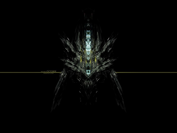 Abstract dark digital art with text