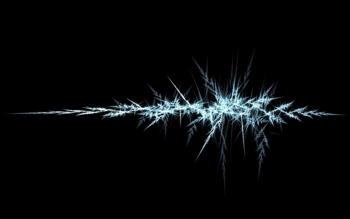 Abstract icy fractal on black background