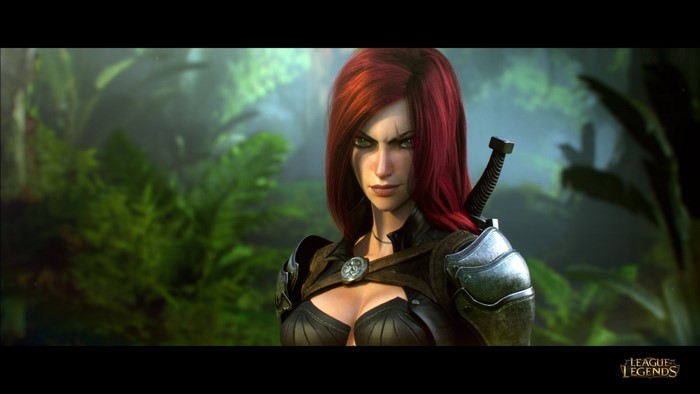 Katarina from League of Legends in a jungle
