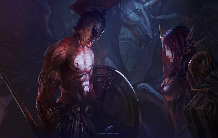 Leona and Pantheon from League of Legends