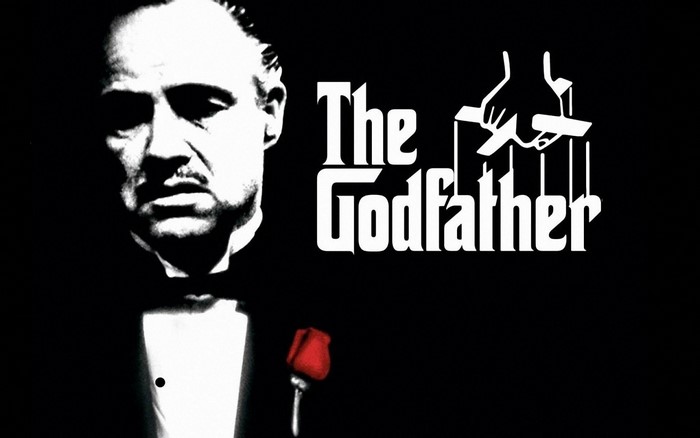 The Godfather movie poster with Vito Corleone