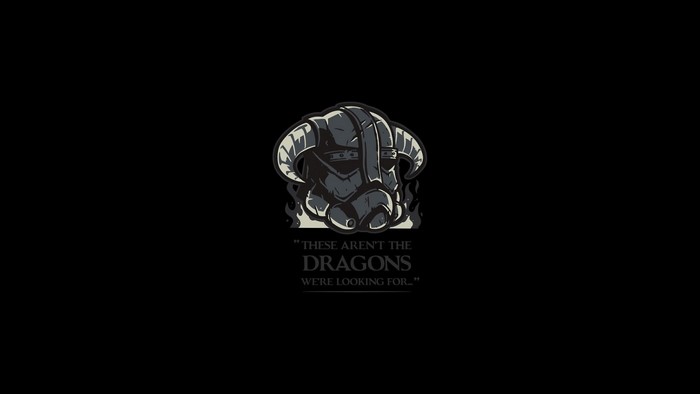 Stormtrooper helmet with Skyrim horns and text