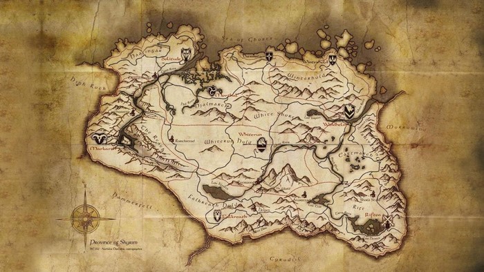 The Elder Scrolls V Skyrim Province Map