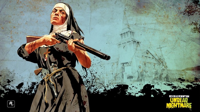 Nun with shotgun from Red Dead Redemption Undead Nightmare